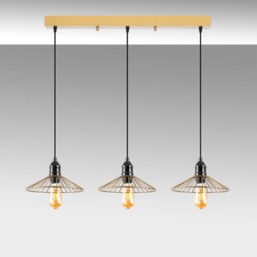Candeeiro de Teto Kila – Dourado Brilhante – 98 x 25 x 114 cm