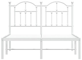 Estrutura de cama com cabeceira 120x200 cm metal branco