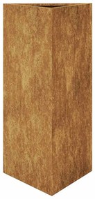 Vaso/floreira 2 pcs triangular 40x40x75 cm aço intempéries
