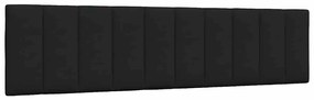 vidaXL Almofadão de cabeceira Hanko 200 cm tecido preto
