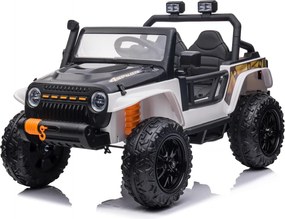 Jipe elétrico para Crianças 24V 4x4 Jeep Monster Rodas de espuma EVA, assento Couro ecológico Branco