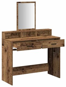 Mesa de Maquiagem vidaXL com Gavetas Madeira Antiga 100x41x140 cm