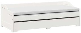 Sofá-cama com gavetão sem colchão IRUN branco 90x200 cm