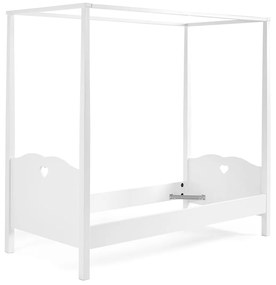 Cama infantil Coleção AMORI 90x200 cm + Estrado + Texteis Branca