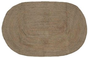 vidaXL Tapetes de área Oval Cinzeto 152 x 245 cm Juta