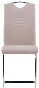 9 pcs conjunto de jantar couro artificial cappuccino