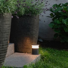 Candeeiro de exterior moderno cinzento escuro 12 cm incluindo LED - Bar Moderno