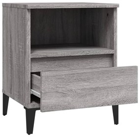 Mesas de cabeceira 2 pcs 40x35x50 cm cinzento sonoma