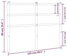 Cabeceira de cama 120 cm metal branco