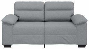 Sofá de 2 lugares em tecido 120 cm cinzento-claro