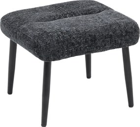 HOMCOM Puff com almofada macia, pernas de aço, puff para os pés em tecido chenille, 45 x 41 x 38 cm, cinza escuro | Aosom Portugal