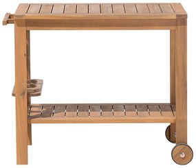 Mesa de apoio de madeira com rodas SASSARI Beliani