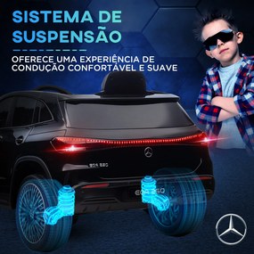 HOMCOM Carro Elétrico para Crianças Mercedes-Benz EQA Carro a Bateria