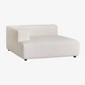 Módulo Chaise Longue Esquerdo Para Sofá Modular Bruna Bouclé Blanco - Sklum