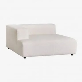 Módulo Chaise Longue Esquerdo Para Sofá Modular Bruna Bouclé Branco - Sklum