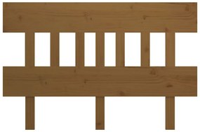 Cabeceira de cama 123,5x3x81 cm pinho maciço castanho mel
