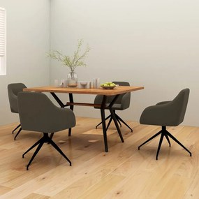vidaXL Cadeiras de jantar 4 pcs veludo cinzento-escuro