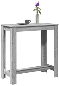 vidaXL Mesa de bar 102x50x103,5cm derivados de madeira cinzento sonoma