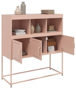 Aparador 100,5x39x107 cm aço rosa