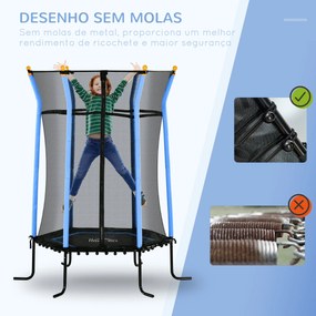 Trampolim Infantil "JumpSafe" – Com Rede de Segurança e Estrutura Refo