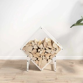 Suporte para lenha 50x25x50 cm aço laminado a frio branco