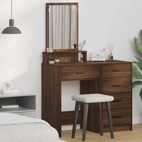 vidaXL Mesa de Maquiagem com gaveta Carvalho Marrom 50 x 41 x 140 cm