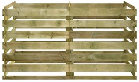Caixa de compostagem ripada pinho impregnado 180x90x90 cm