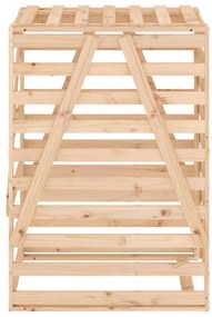 Abrigo para caixote do lixo 84x90x128,5 cm pinho maciço