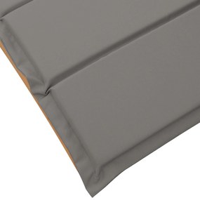 Espreguiçadeiras vidaXL com almofadas 2 pcs Cinza Escuro em Madeira Só