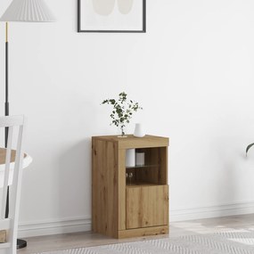 Buffet vidaXL com Luzes de LED Carvalho Artisan 41x37x67 cm