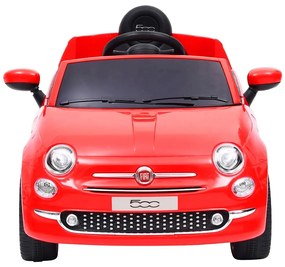 Carro elétrico de criança Fiat 500 vermelho
