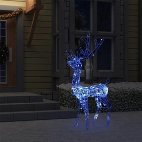 Rena decorativa de Natal 140 LEDs 120 cm acrílico azul