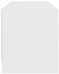 Móvel de TV c/ portas de vidro 102x37x42 cm branco
