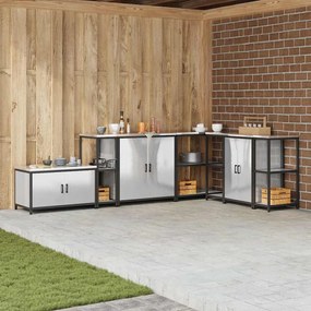 vidaXL Prateleira de Armazenamento de Cozinha Prata 60 x 50 x 92 cm