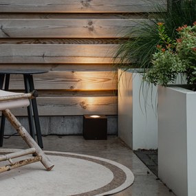 Projetores de jardim industriais castanho ferrugem quadrado IP65 AR111 - Lennard