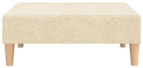 Apoio de pés tecido 78x56x32 cor creme