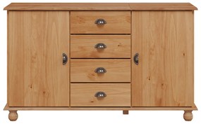 Sideboard 'ASKIM'133,5x40x79 cm Madeira de Pinheiro Sólido