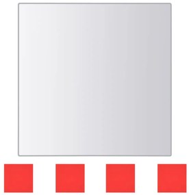 Ladrilhos espelhados quadrados em vidro 24 pcs