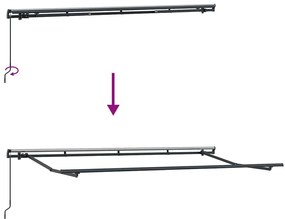 Toldo Retrátil Manual Vermelho e Antracite