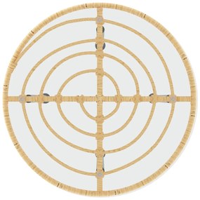 3 pcs conjunto de jantar para jardim vime PE
