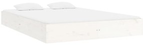 Estrutura de cama 120x200 cm madeira maciça branco