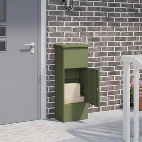 vidaXL Caixa para entrega de pacotes Verde-oliva 44,5 x 29 x 110,5 cm