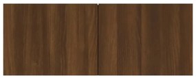 Conjunto móveis de TV 4pcs madeira processada carvalho castanho