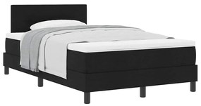 Cama Box com Colchão Preta 120x190 cm Tecido