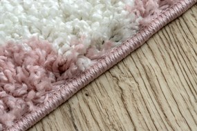 Tapete BERBER TROIK A0010 cor de rosa/branco Franjas berbere marroquino shaggy