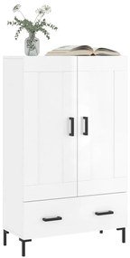 Aparador alto 69,5x31x115 cm derivados madeira branco brilhante