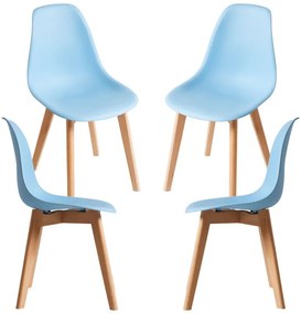 Pack 4 Cadeiras Kelen - Azul claro