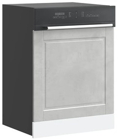 vidaXL Painel máquina lavar louça Porto betão cinzento 60x1,5x67 cm