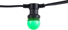 Fio de Luzes Preto Conectável com Ficha 6m incl. 10 Lâmpadas E27 Multicoloridas IP65 - Lubber