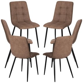 Pack 6 Cadeiras Stuhl Couro Sintético - Marrom